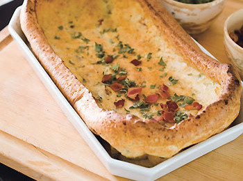 Yorkshire Pudding with Bacon and Sage