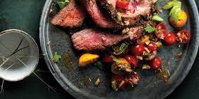 Flank Steak with Bloody Mary Tomato Salad