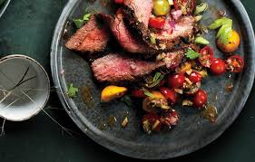 Flank Steak with Bloody Mary Tomato Salad