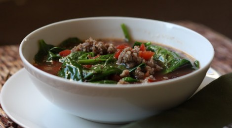 Italian Sausage and Spinach Soup