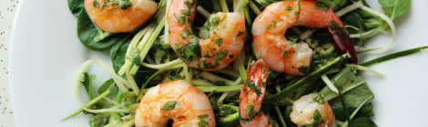 Shrimp Salad with Zucchini and Basil